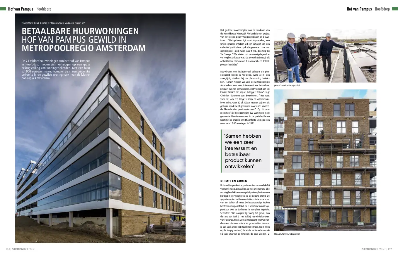 ENZO architectuur N interieur - Hof van Pampus - Stedenbouw - duurzaam bouwen - regio Amsterdam - Haarlemmermeer